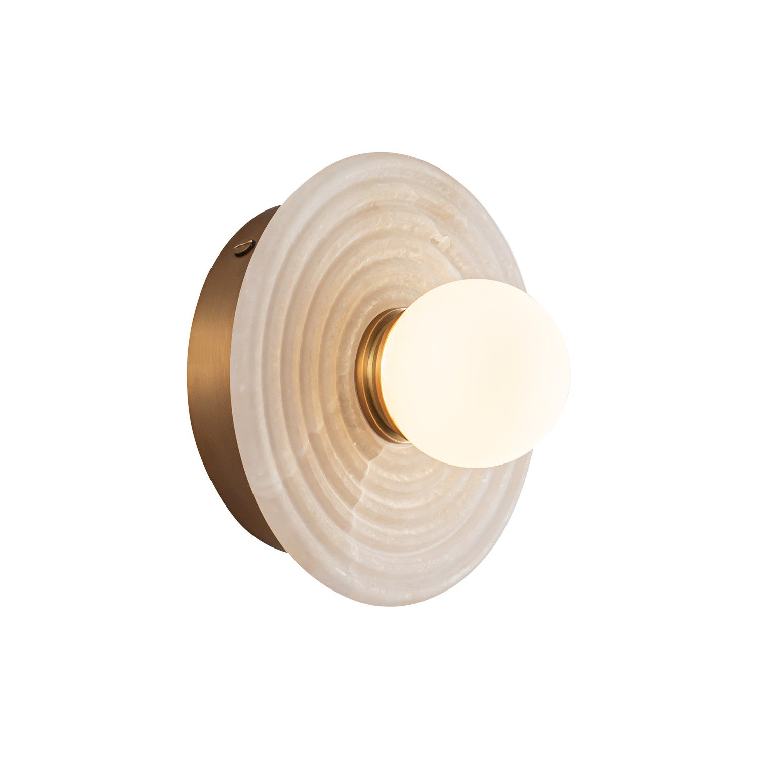 Alora Lighting - WV346006VBAR - LED Vanity - Dahlia - Vintage Brass/Alabaster