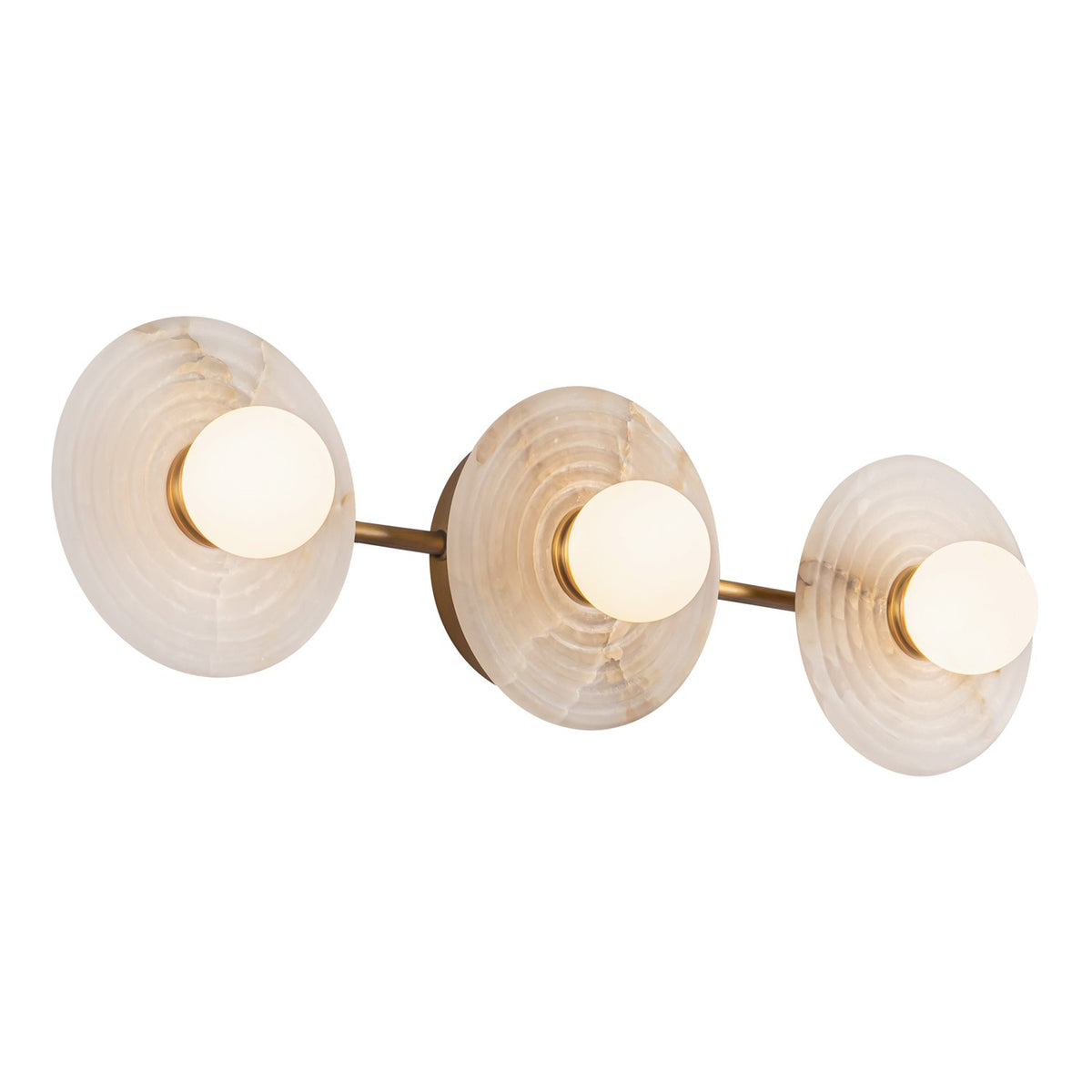 Alora Lighting - WV346322VBAR - LED Vanity - Dahlia - Vintage Brass/Alabaster