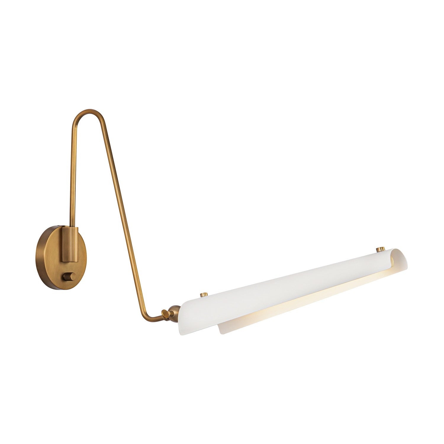 Alora Lighting - WV347104MWVB - LED Vanity - Osorio - Matte White/Vintage Brass