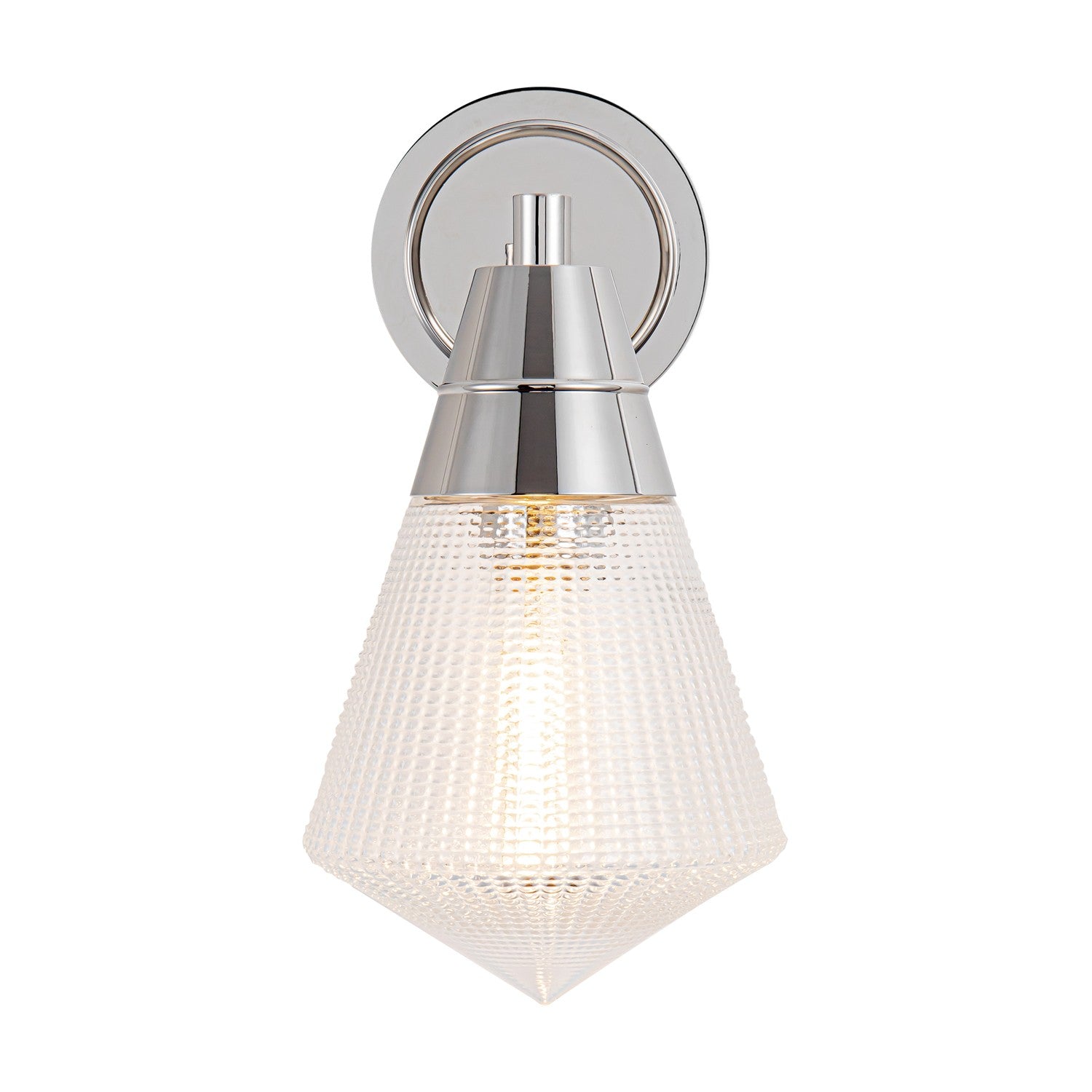 Alora Lighting - WV348106PNPG - One Light Wall Sconce - Willard - Polished Nickel/Clear Prismatic Glass