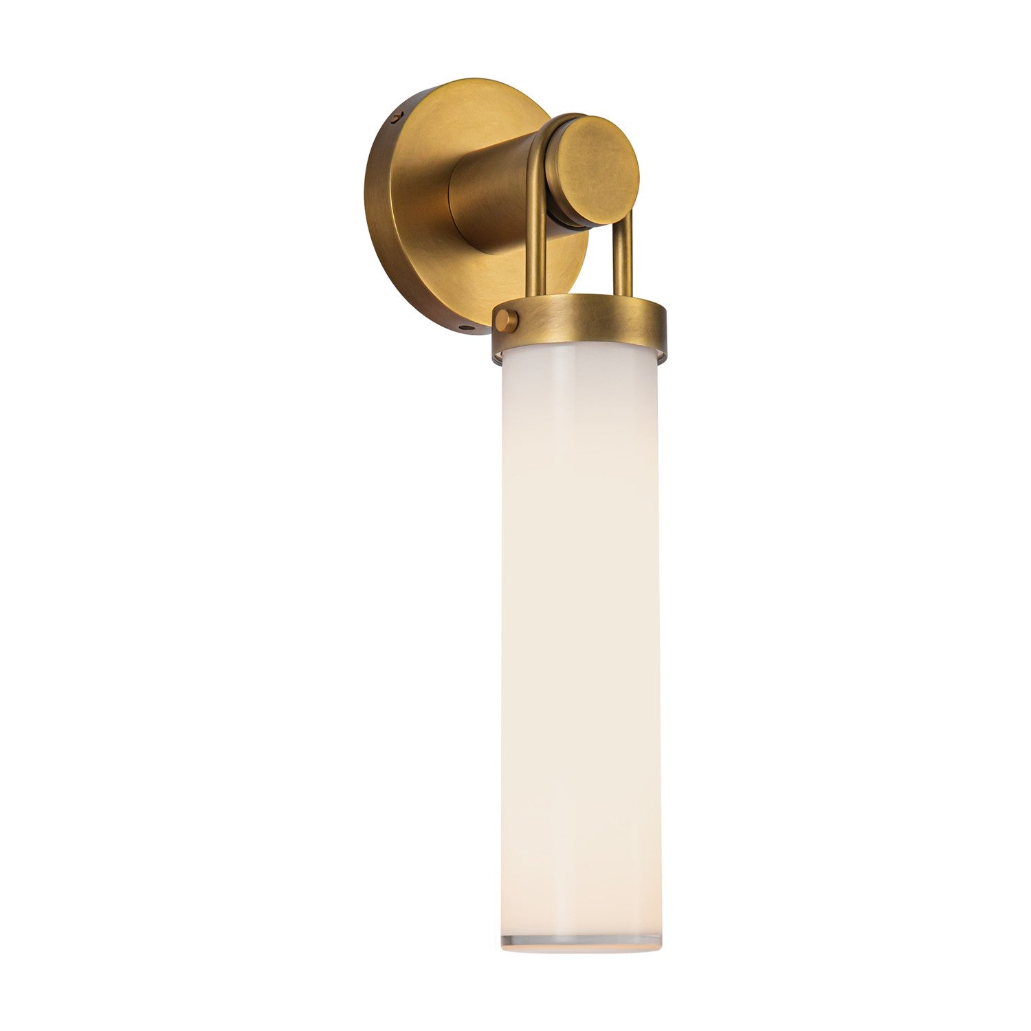 Alora Lighting - WV355116VBGO - One Light Wall Sconce - Wynwood - Vintage Brass/Glossy Opal Glass