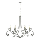 Hubbardton Forge - 105055-SKT-85 - Six Light Chandelier - Bella - Sterling