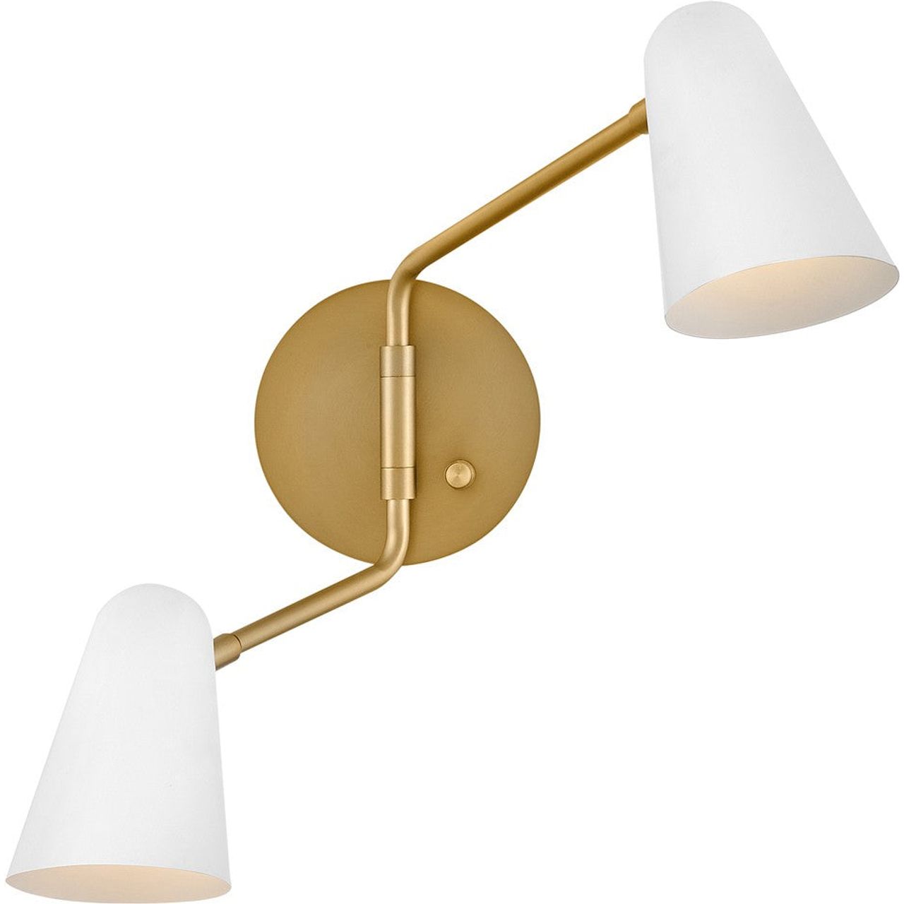 Lark Canada - 83542LCB-MW - LED Wall Sconce - Birdie - Lacquered Brass with Matte White accents