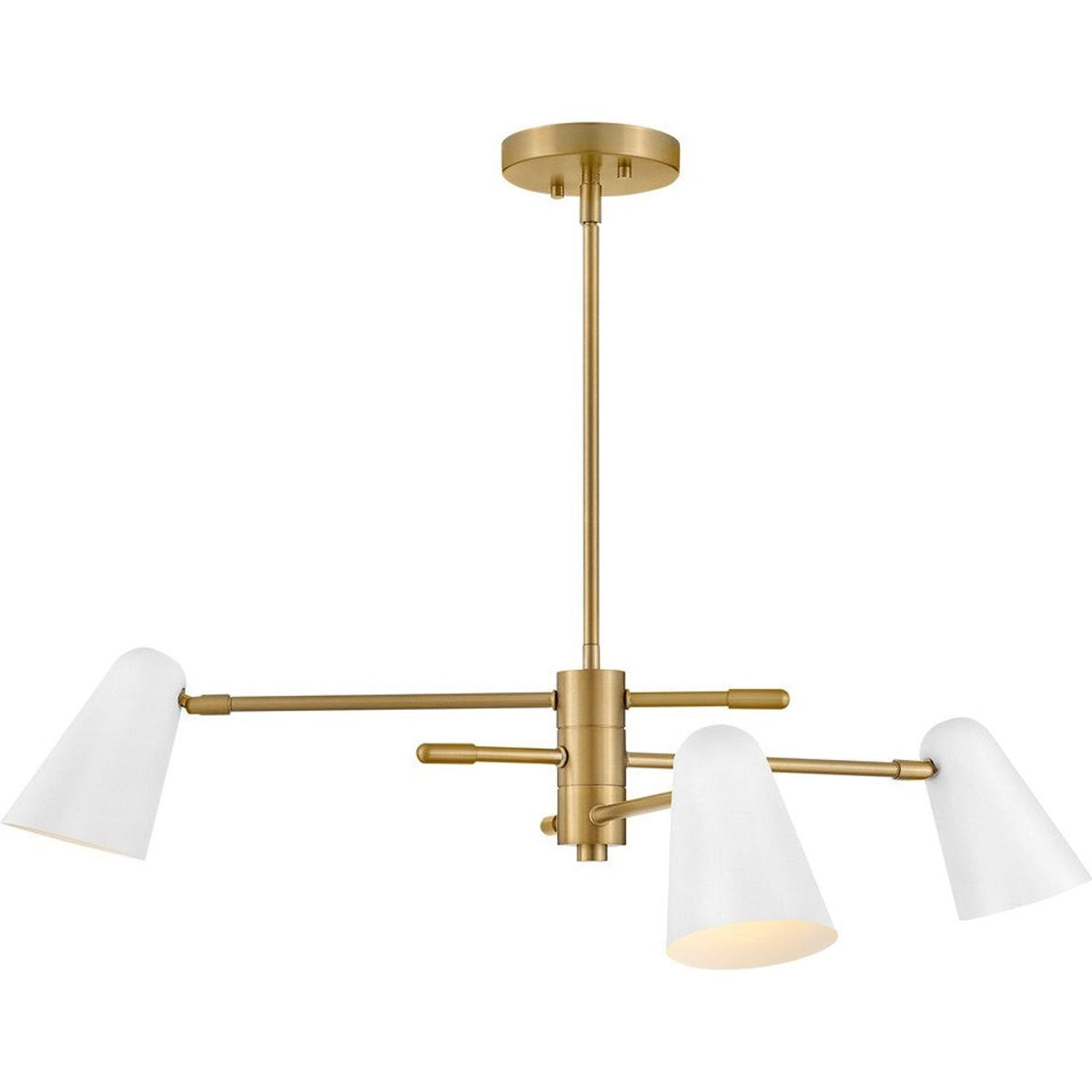 Lark Canada - 83543LCB-MW - LED Chandelier - Birdie - Lacquered Brass with Matte White accents