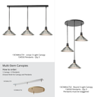 Hubbardton Forge 134550 Henry Medium Steel Shade Pendant