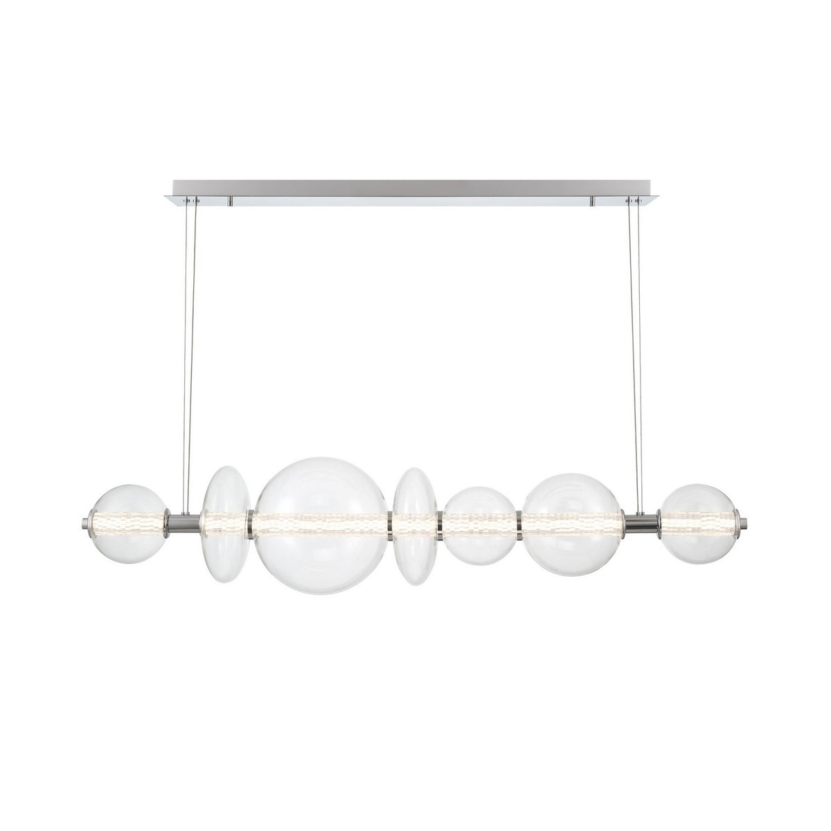 Eurofase Canada - 46772-015 - ATOMO-CHD-7LT-56IN-CHR-CL - ATOMO - Chrome