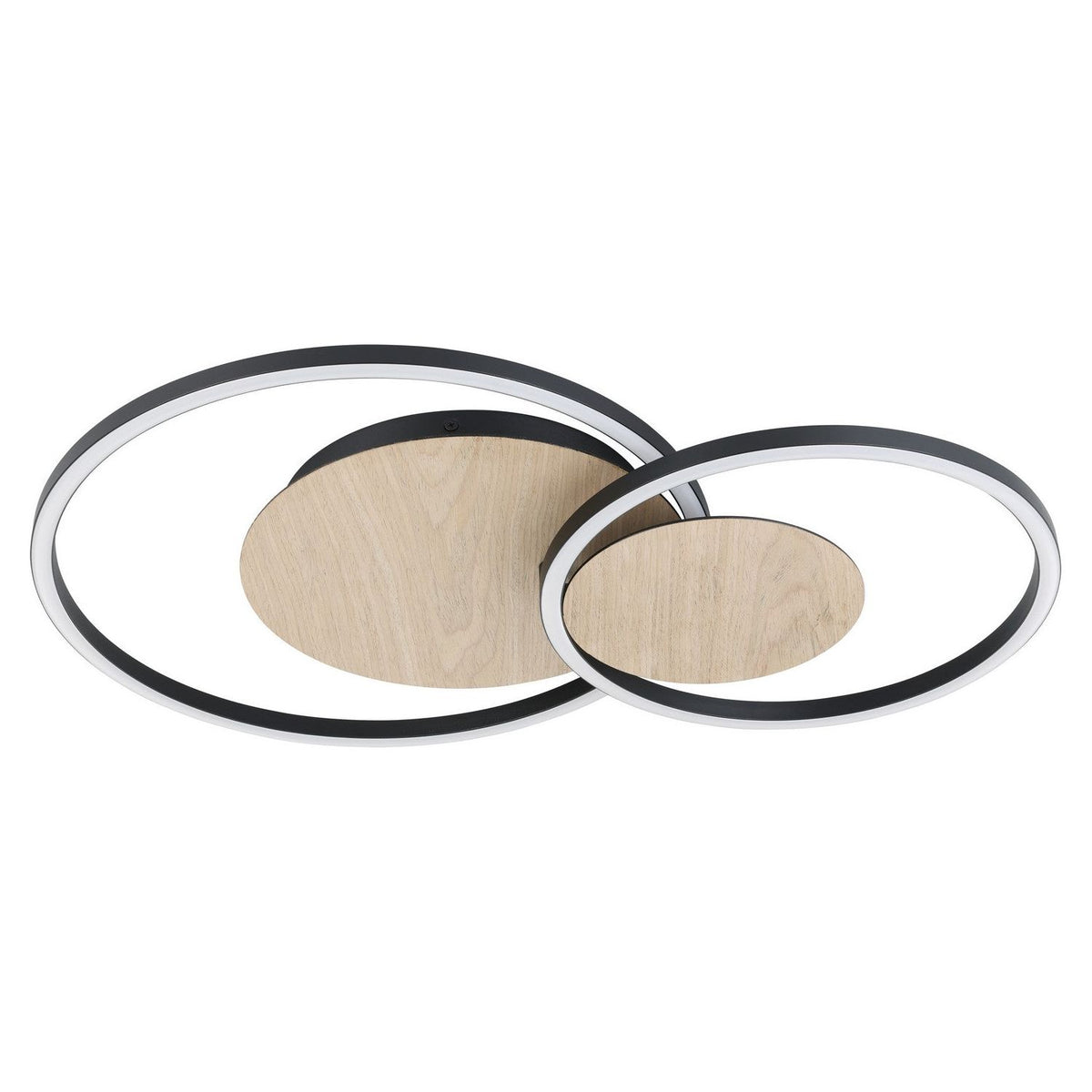 Eglo Canada - 205747A - LED Flush Mount - Palma - Oak Veneer/Black