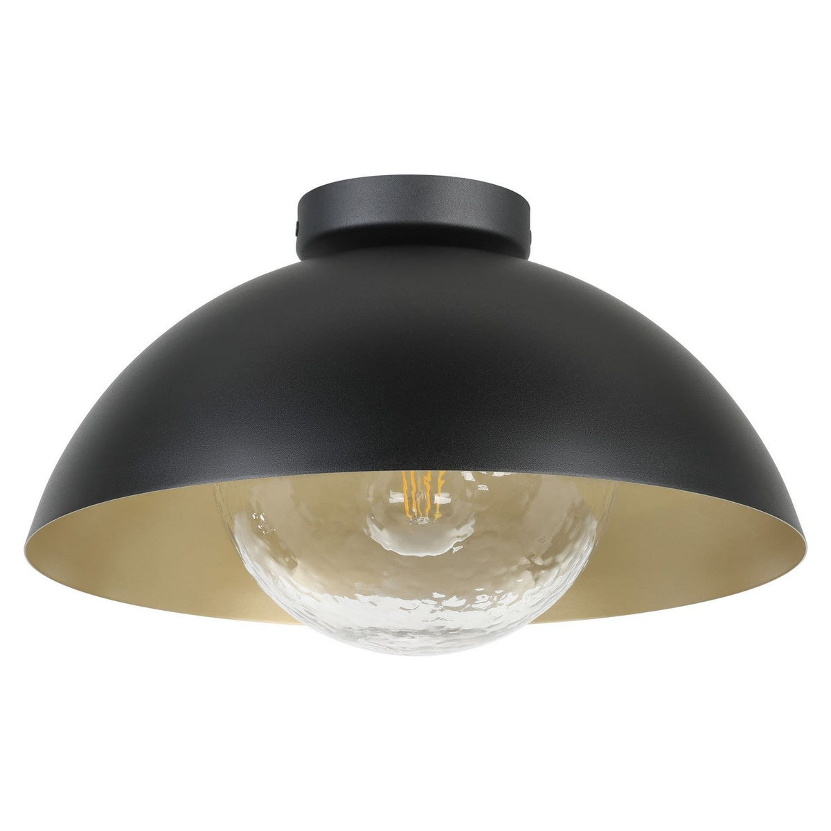 Eglo Canada - 205816A - One Light Semi-Flush Mount - Dyal - Black