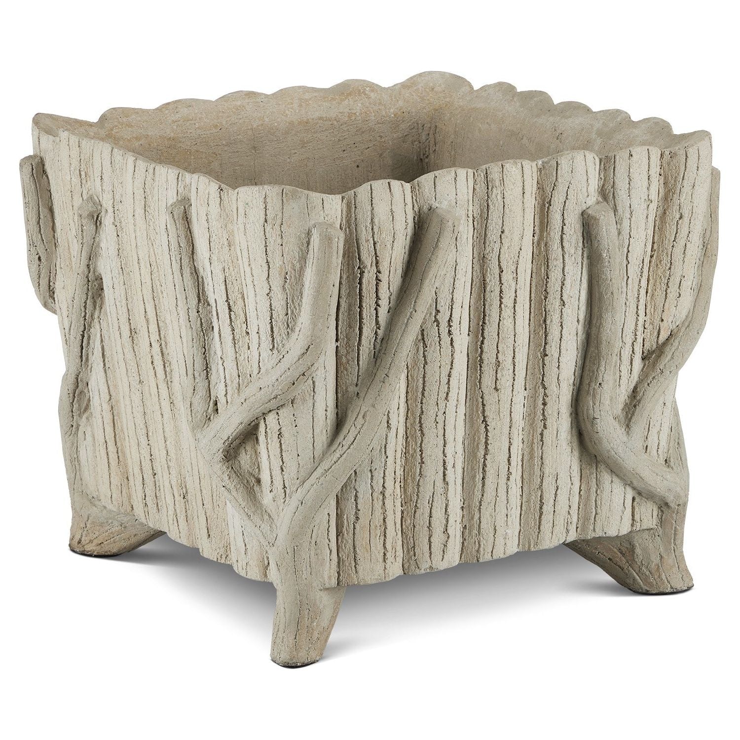 Currey and Company - 2200-0002 - Planter - Faux Bois - Portland / Faux Bois