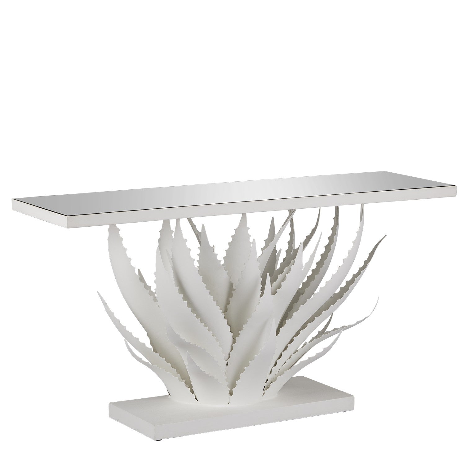 Currey and Company - 4000-0168 - Console Table - Marjorie Skouras - Gesso White/Mirror