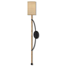 Currey and Company - 5000-0229 - One Light Wall Sconce - Capriole - Natural/Satin Black