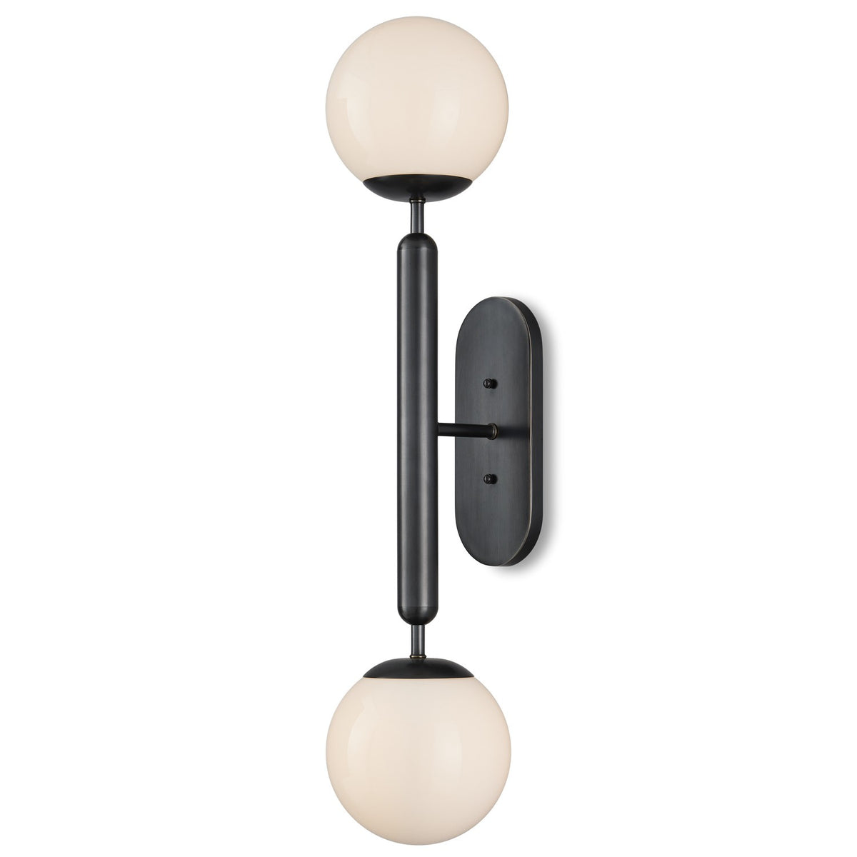 Currey and Company - 5800-0035 - Two Light Wall Sconce - Oil Rubbed Bronze/White
