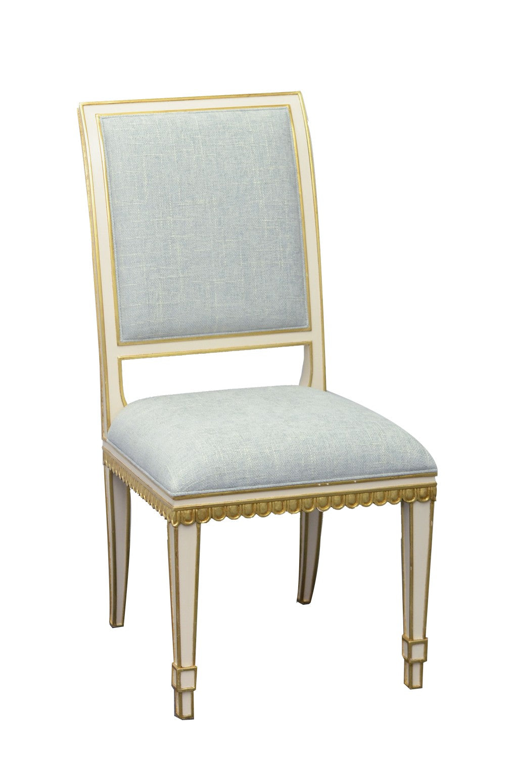 Currey and Company - 7000-0153 - Chair - Ines Collection - Ivory/Antique Gold