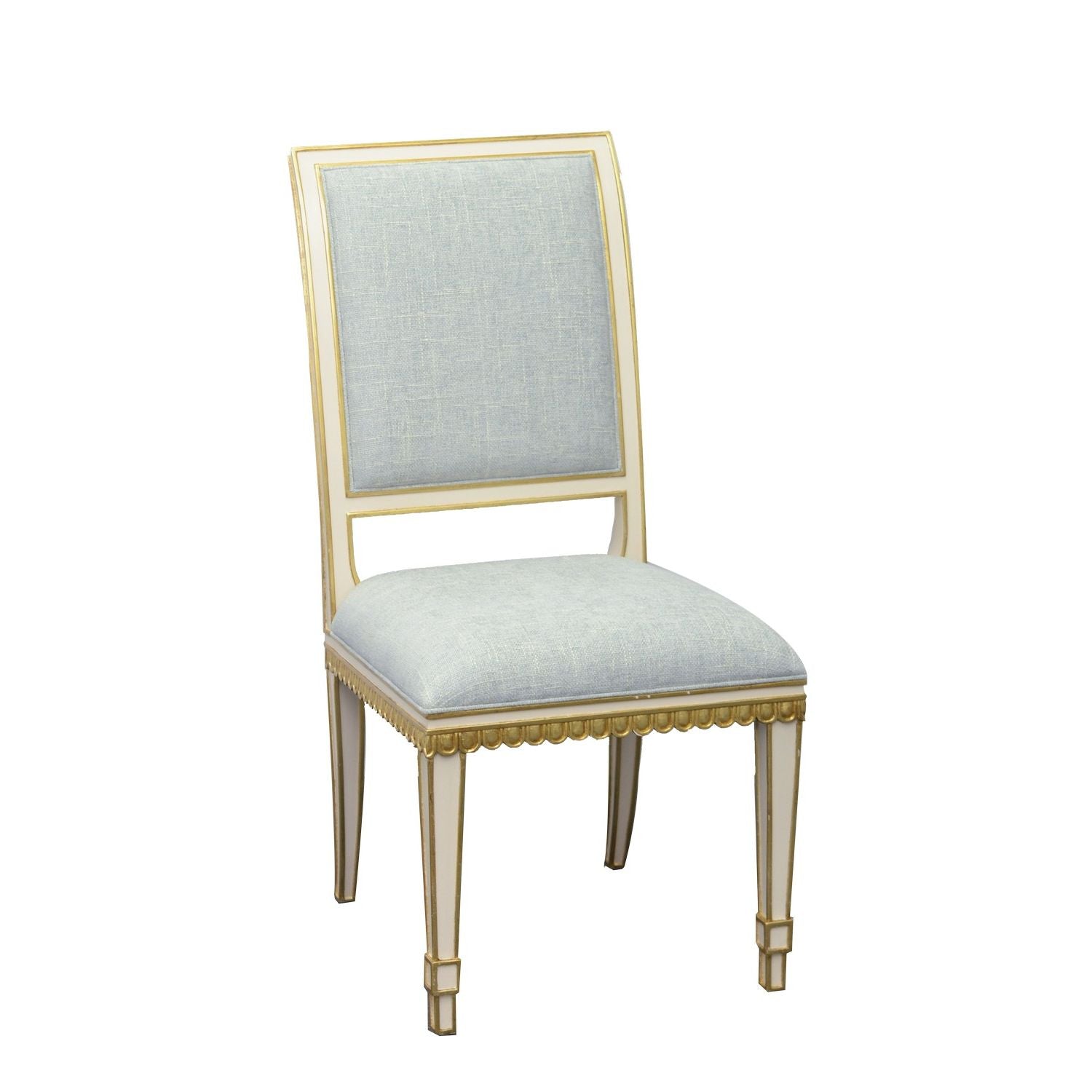 Currey and Company - 7000-0153 - Chaise - Collection Ines - Ivoire/Or antique