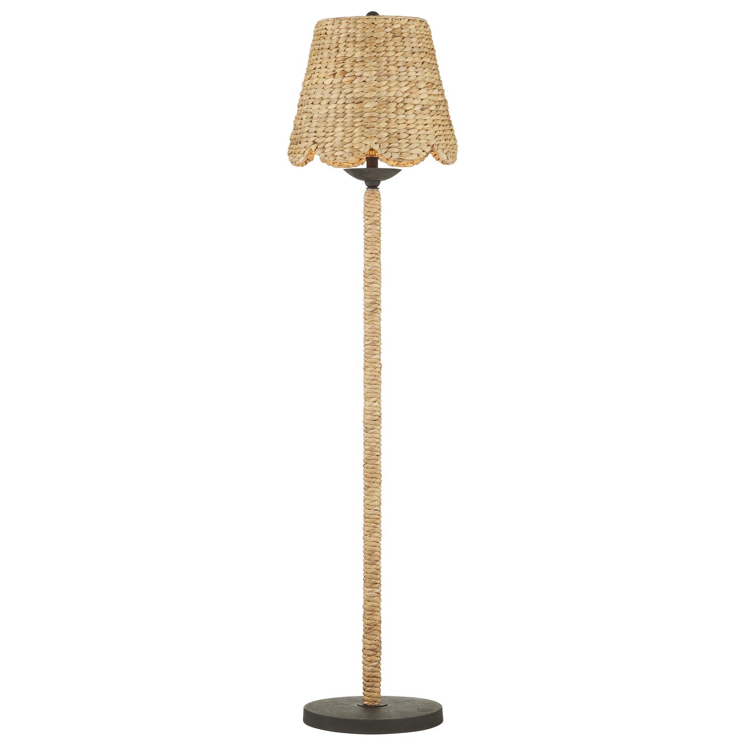 Currey and Company - 8000-0139 - One Light Floor Lamp - Suzanne Duin - Natural/Mole Black