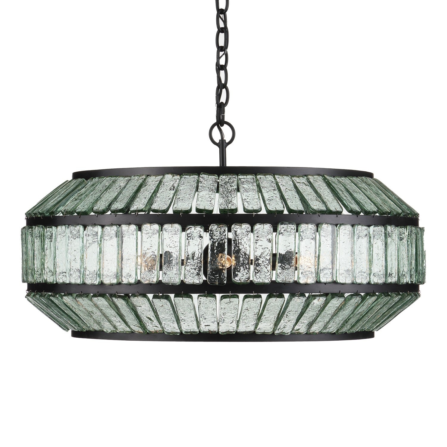 Currey and Company - 9000-1078 - Six Light Chandelier - Clear/Satin Black