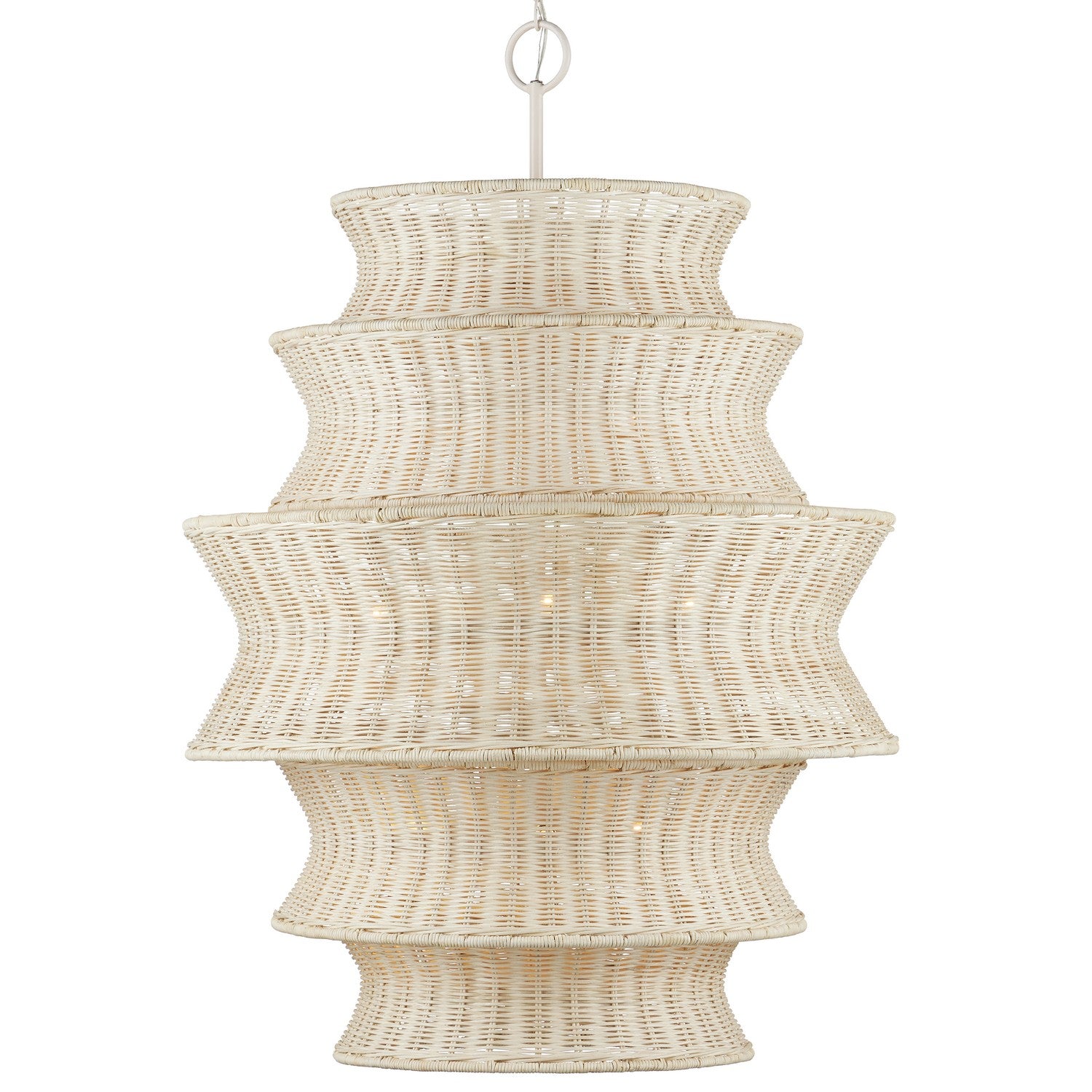 Currey and Company - 9000-1083 - Nine Light Chandelier - Bleached Natural/Vanilla