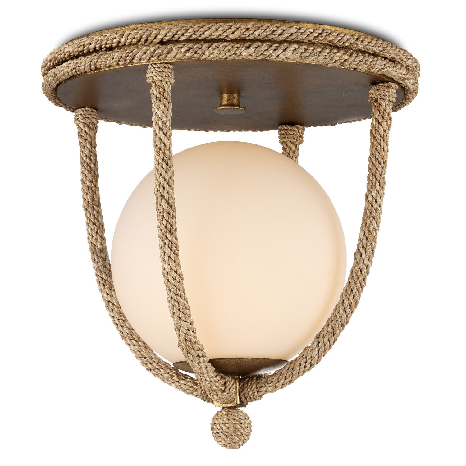 Currey and Company - 9999-0069 - One Light Flush Mount - Natural/Dorado Gold/Frosted White