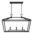 Savoy House - 1-423-3-89 - Three Light Linear Chandelier - Townsend - Matte Black