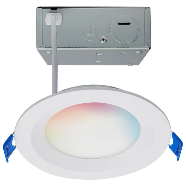 WiFi étoile de mer - 9 watts rond - DEL Câblage direct - Downlight à déflecteur en retrait à profil bas