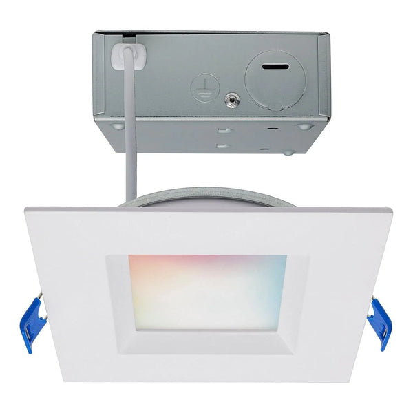 WiFi Étoile de mer - 9 watts carré - DEL Câblage direct - Downlight à déflecteur en retrait à profil bas