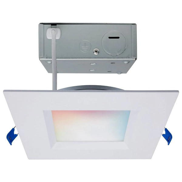 WiFi Étoile de mer - 12 watts carré - DEL Câblage direct - Downlight à déflecteur en retrait à profil bas
