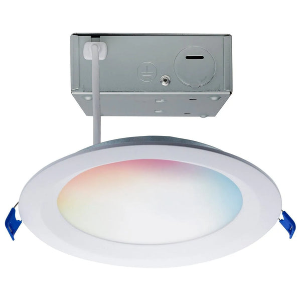 WiFi Étoile de mer - 12 watts rond - DEL Câblage direct - Downlight à déflecteur en retrait à profil bas