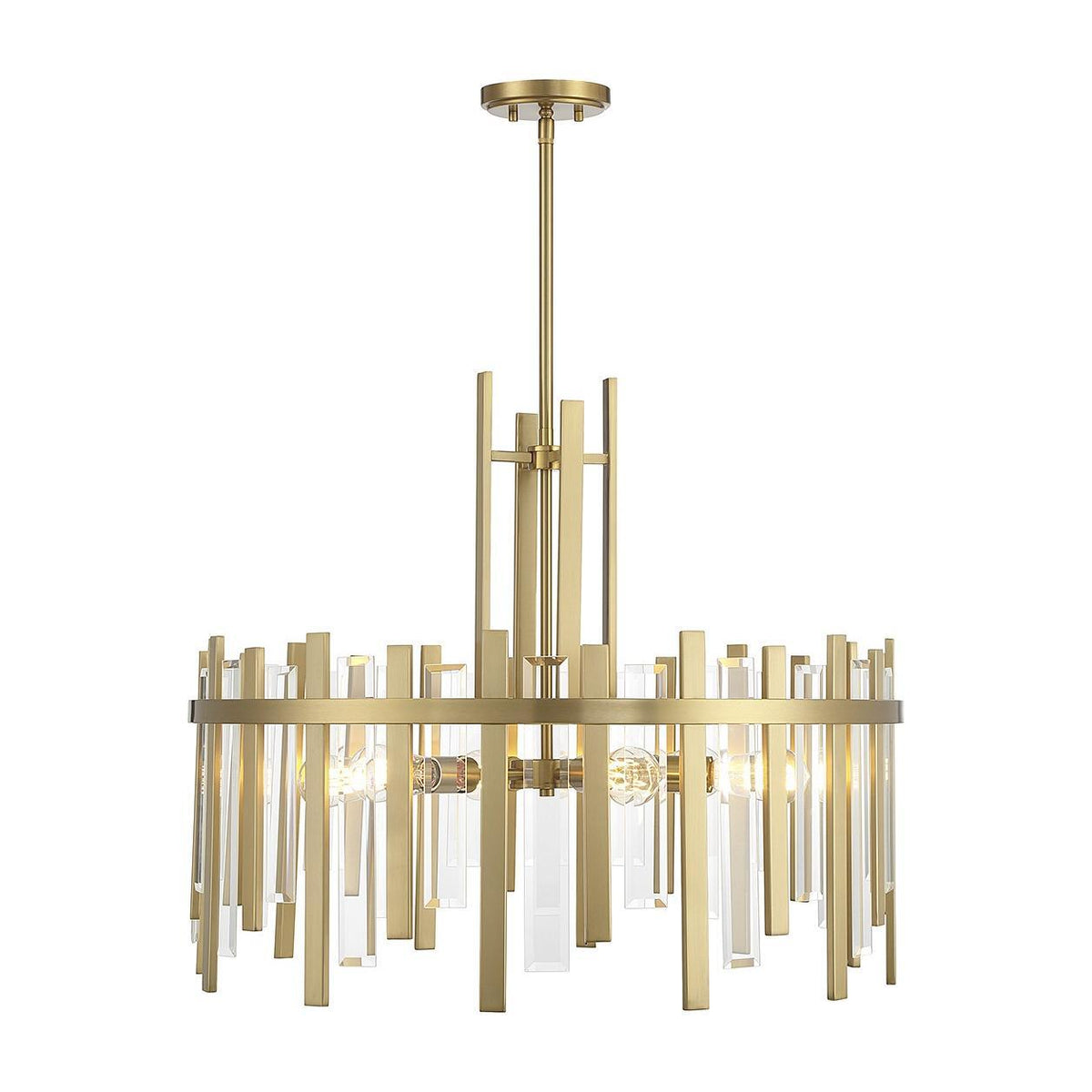 Lighting One E - V6-L7-3002-6-322 - Six Light Pendant - Guillford - Warm Brass