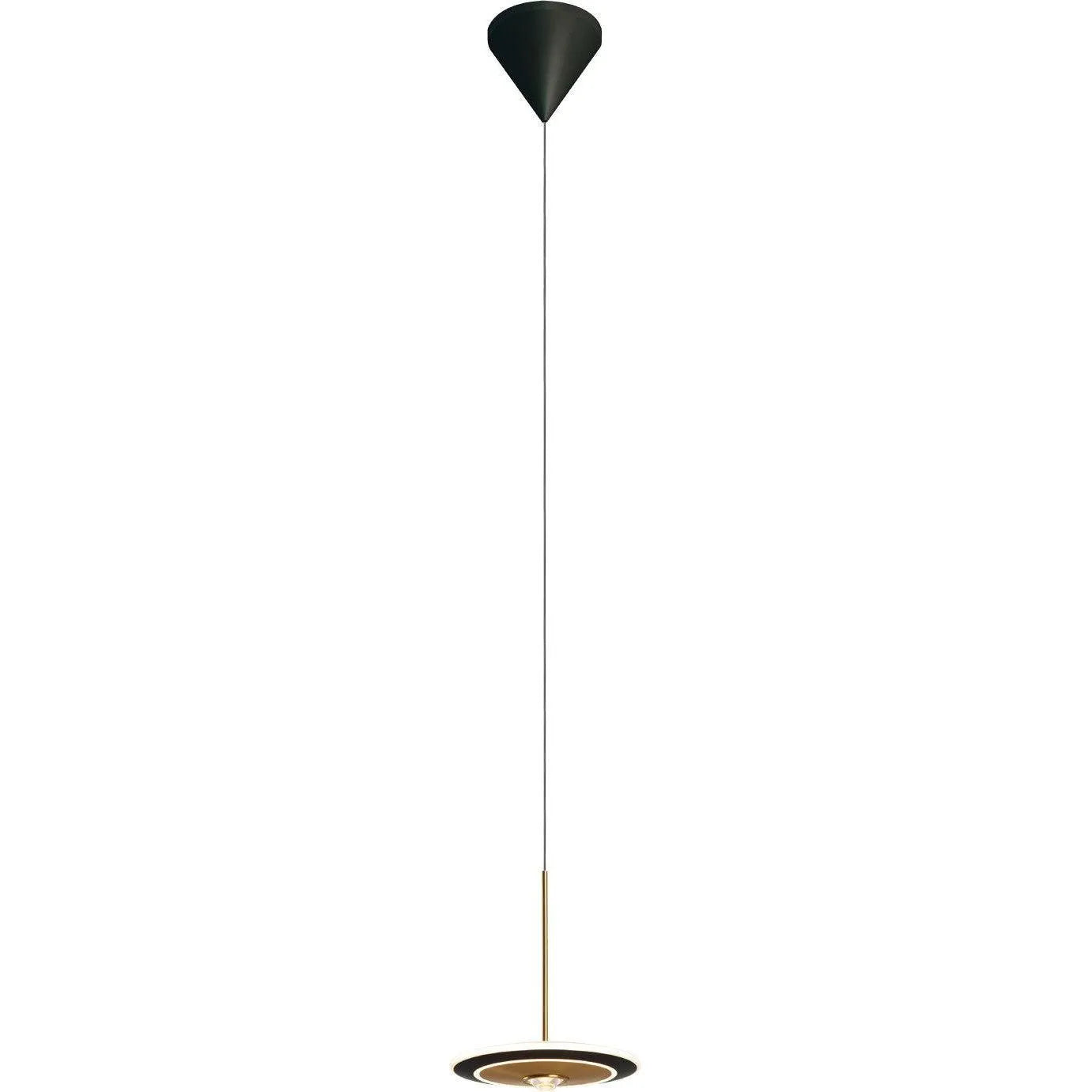 PageOne - PP121713-SDG/AB - LED Pendant - Uranas - Satin Dark Gray/Antique Brass
