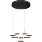 PageOne - PP121742-SDG/AB - LED Pendant - Uranas - Satin Dark Gray/Antique Brass