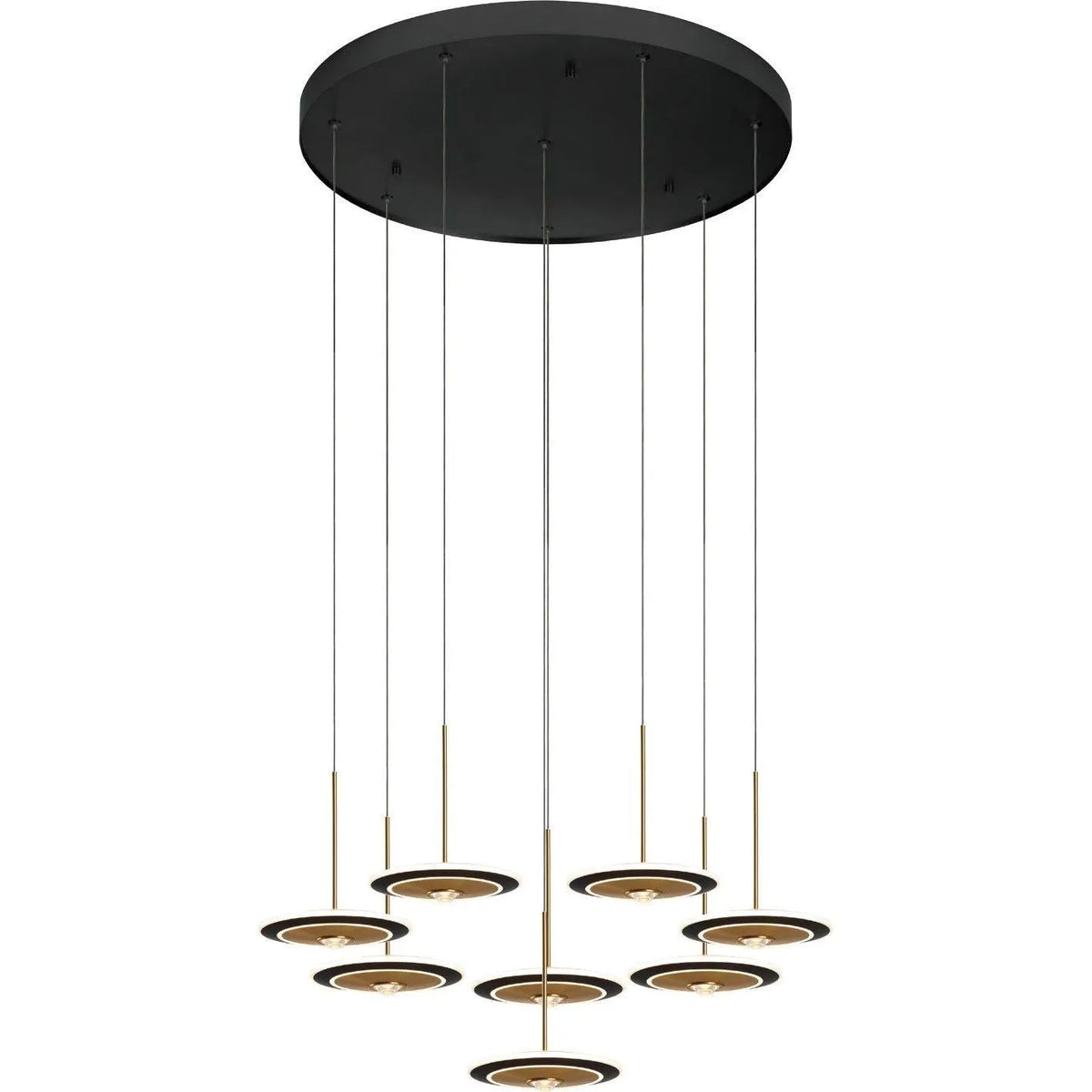 PageOne - PP121742-SDG/AB - LED Pendant - Uranas - Satin Dark Gray/Antique Brass