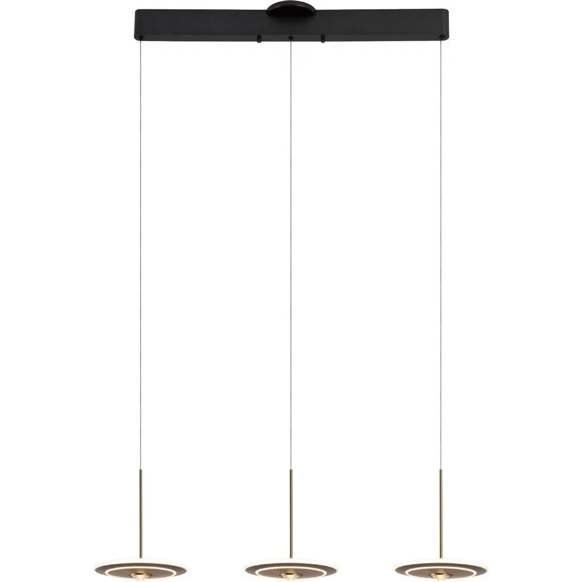 PageOne - PP121767-SDG/AB - LED Pendant - Uranas - Satin Dark Gray/Antique Brass