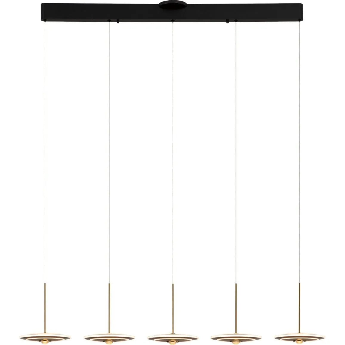 PageOne - PP121768-SDG/AB - LED Pendant - Uranas - Satin Dark Gray/Antique Brass