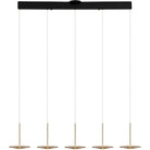 PageOne - PP121768-SDG/AB - LED Pendant - Uranas - Satin Dark Gray/Antique Brass