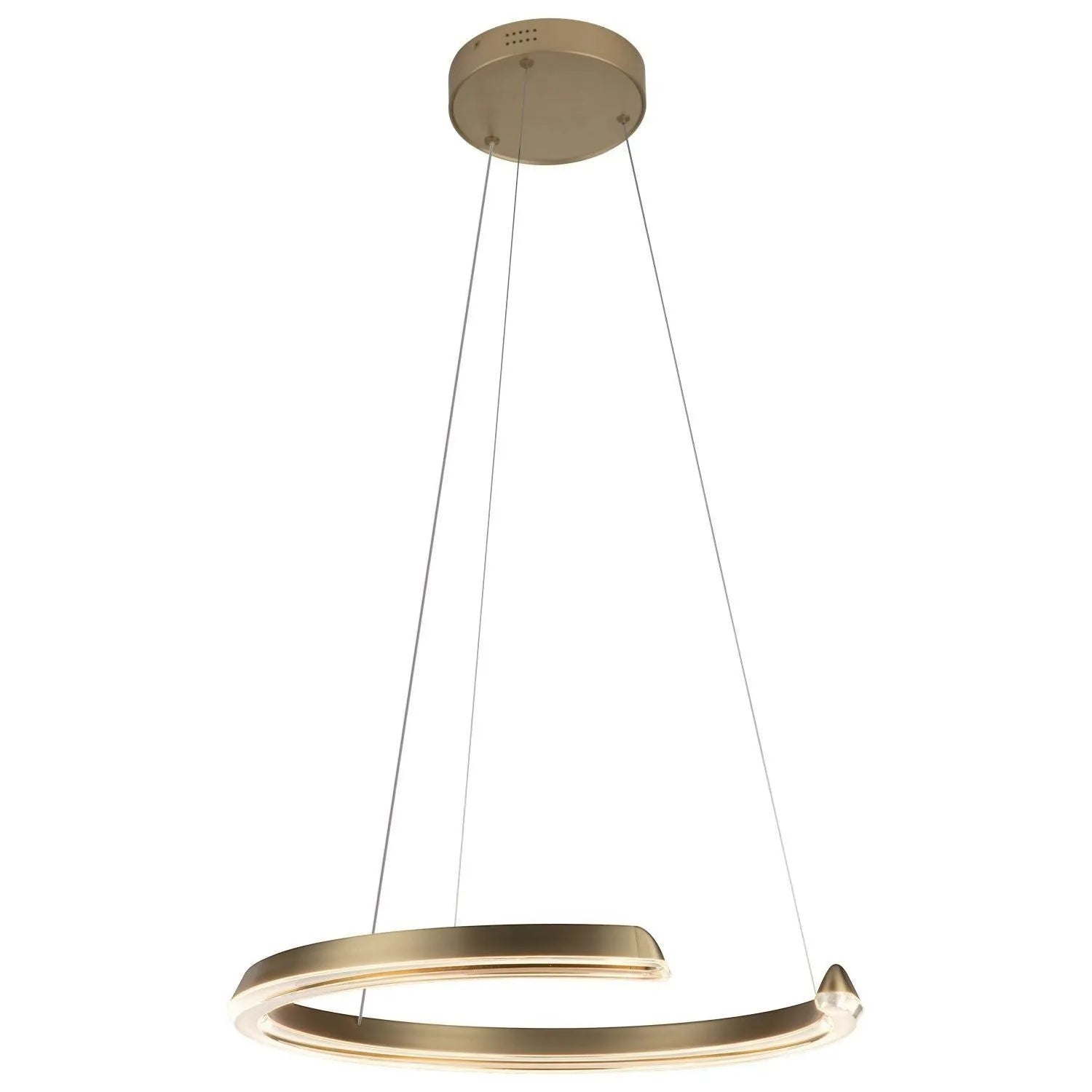 PageOne - PP121822-SAB - LED Pendant - Solaire - Satin Antique Brass