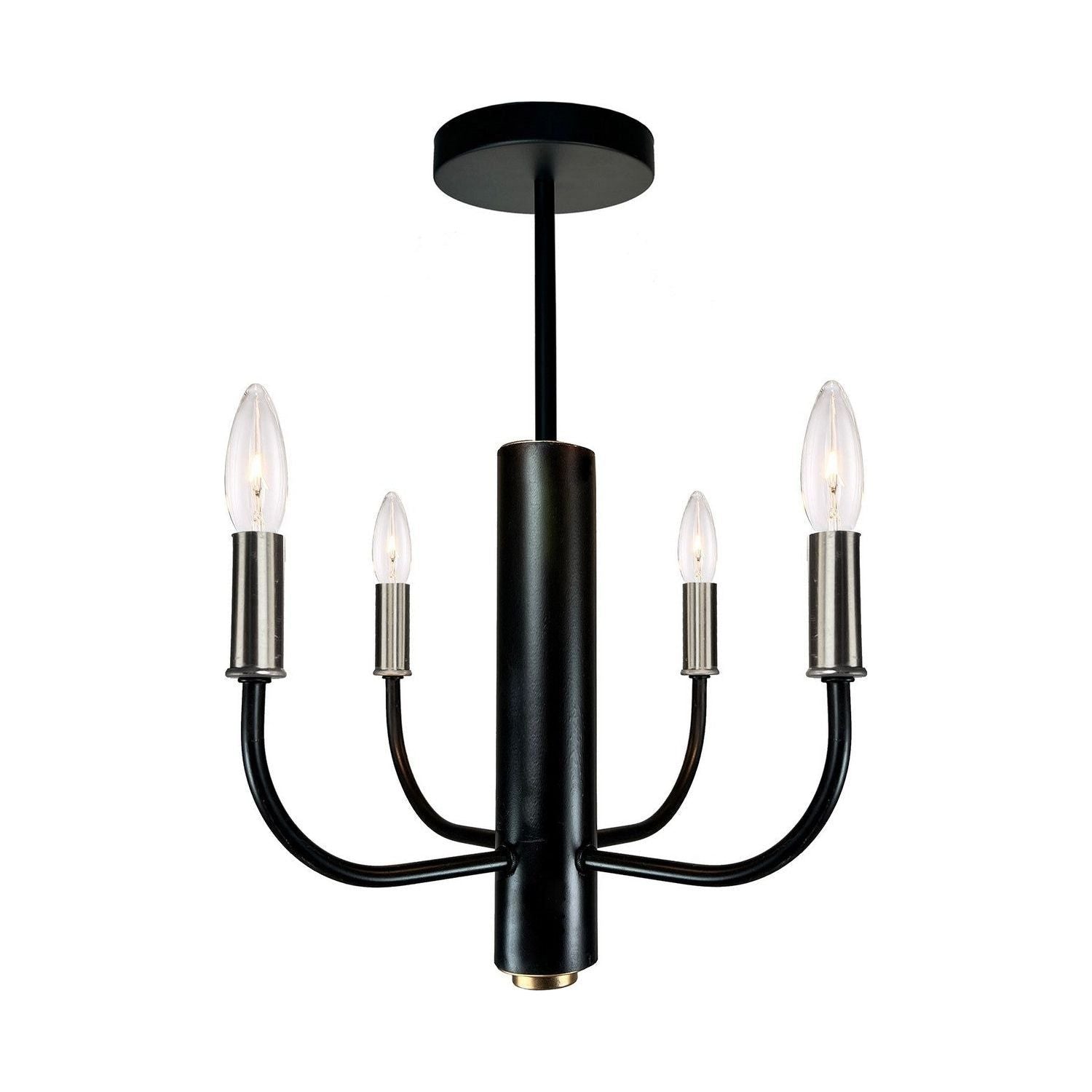 Artcraft Canada - AC10624BN - Four Light Semi Flushmount - Avalon Collection - Brushed Nickel