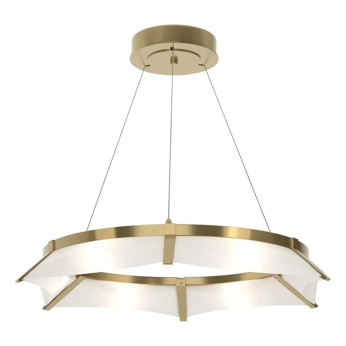 Hubbardton Forge - 138650-LED-STND-86-SH1974 - LED Pendant - Bento - Modern Brass