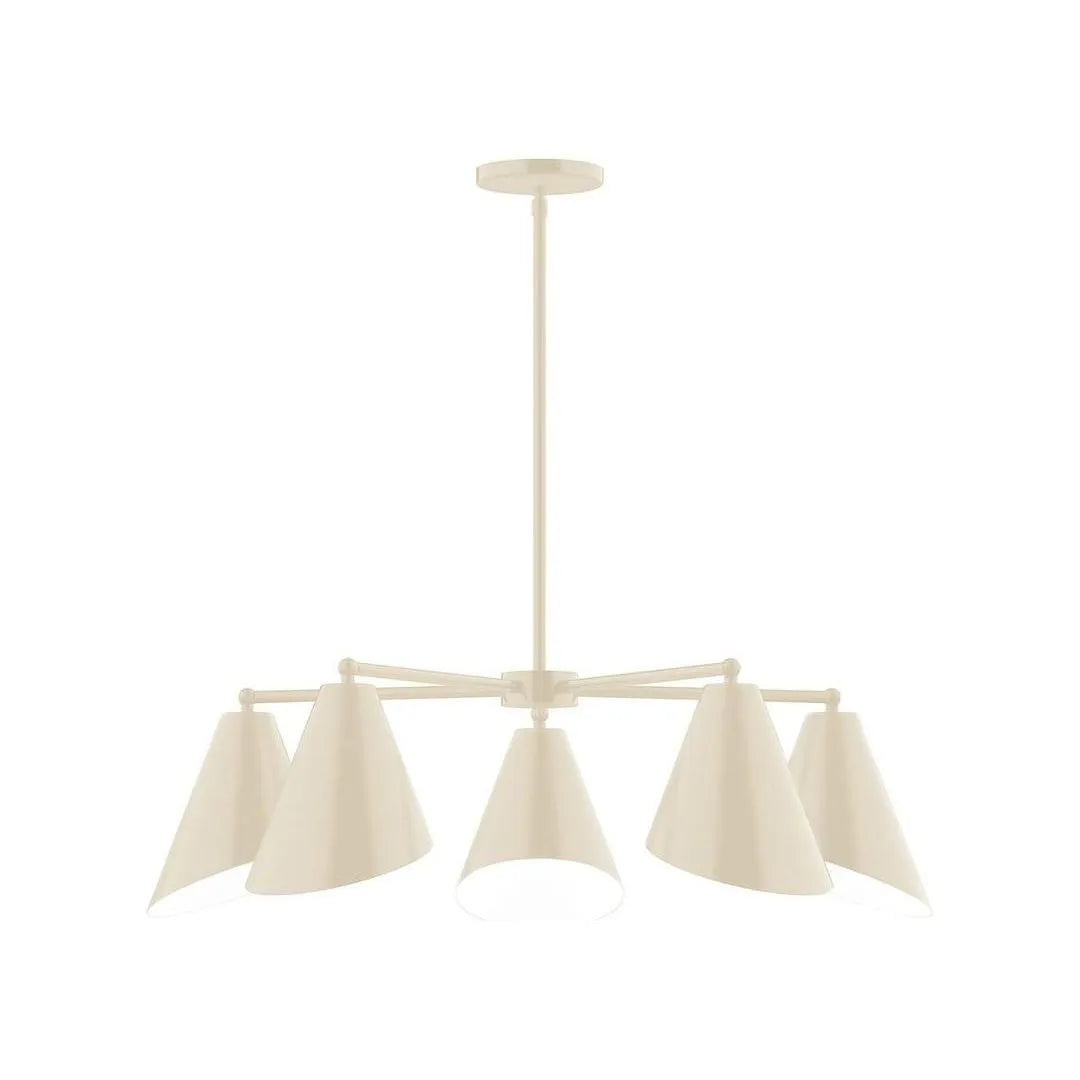 Montclair Light Works - CHC415-16 - Five Light Chandelier - J-Series - Cream