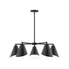 Montclair Light Works - CHC415-41 - Five Light Chandelier - J-Series - Black