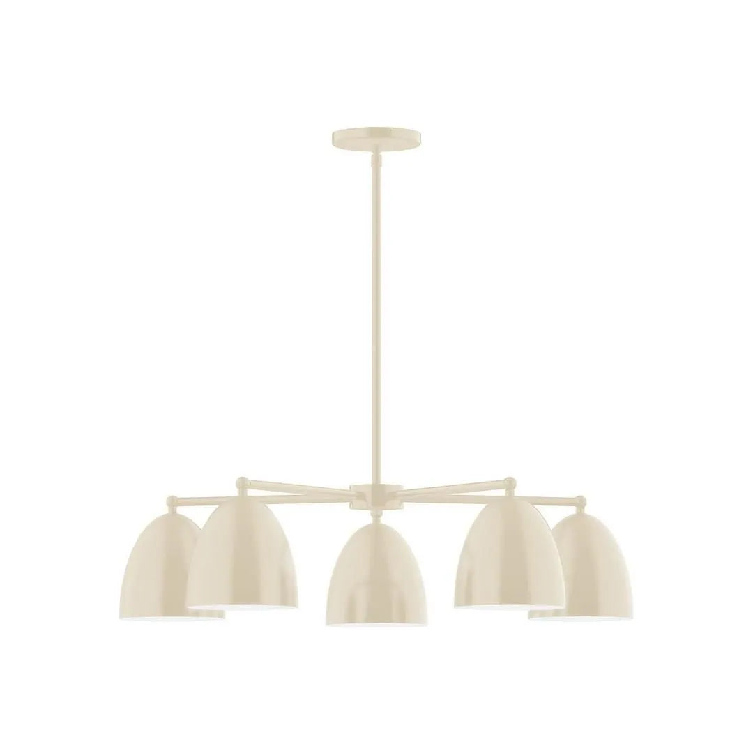 Montclair Light Works - CHC417-16 - Five Light Chandelier - J-Series - Cream