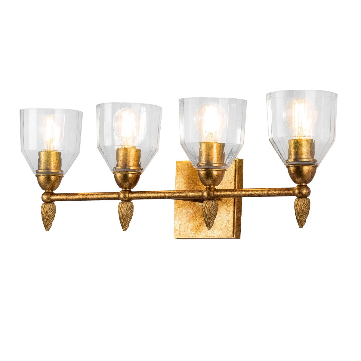 Lucas + McKearn - BB1000G-4F1G - Four Light Bath Bar - Felice - Gold