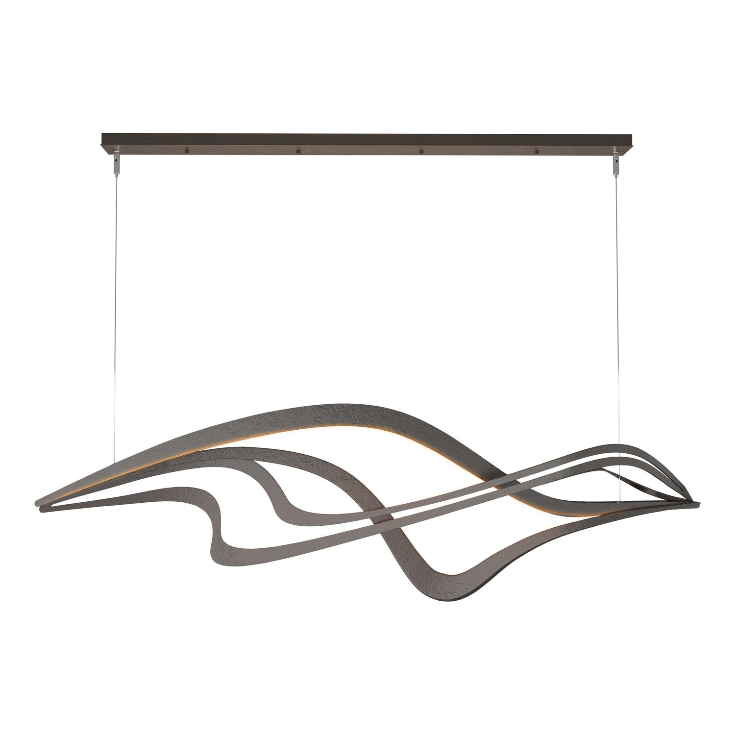 Hubbardton Forge - 139905-LED-STND-14 - LED Pendant - Crossing Waves - Oil Rubbed Bronze