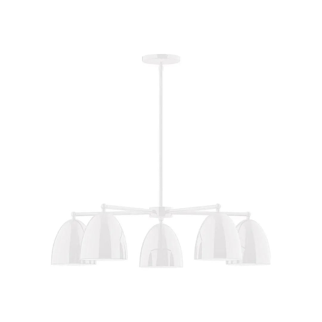 Montclair Light Works - CHC417-44 - Five Light Chandelier - J-Series - White