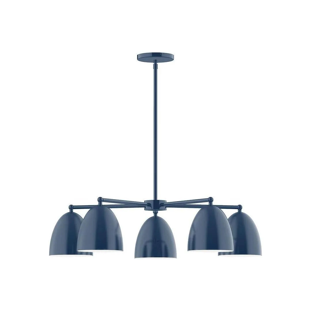 Montclair Light Works - CHC417-50 - Five Light Chandelier - J-Series - Navy
