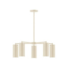 Montclair Light Works - CHC418-16 - Five Light Chandelier - J-Series - Cream