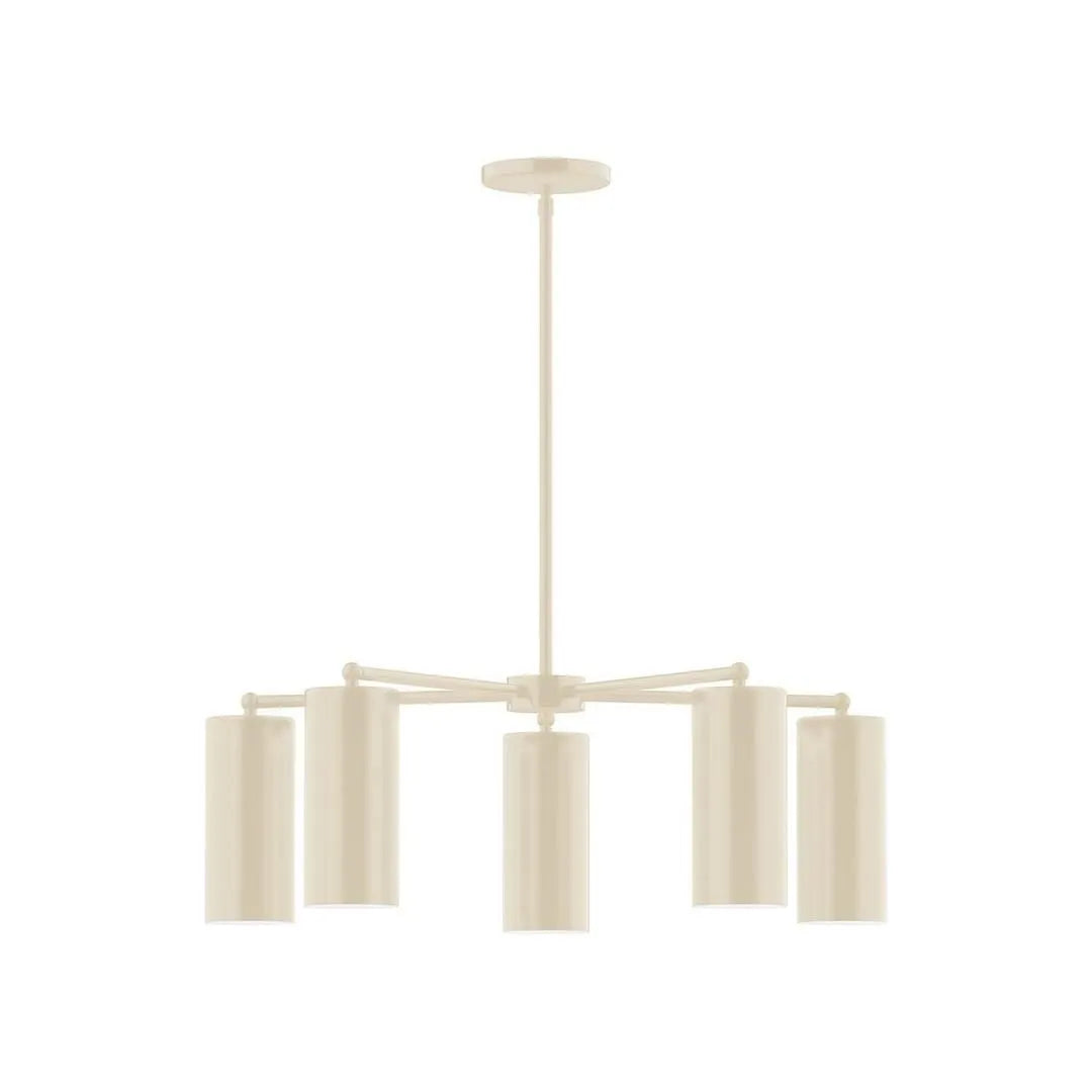 Montclair Light Works - CHC418-16 - Five Light Chandelier - J-Series - Cream