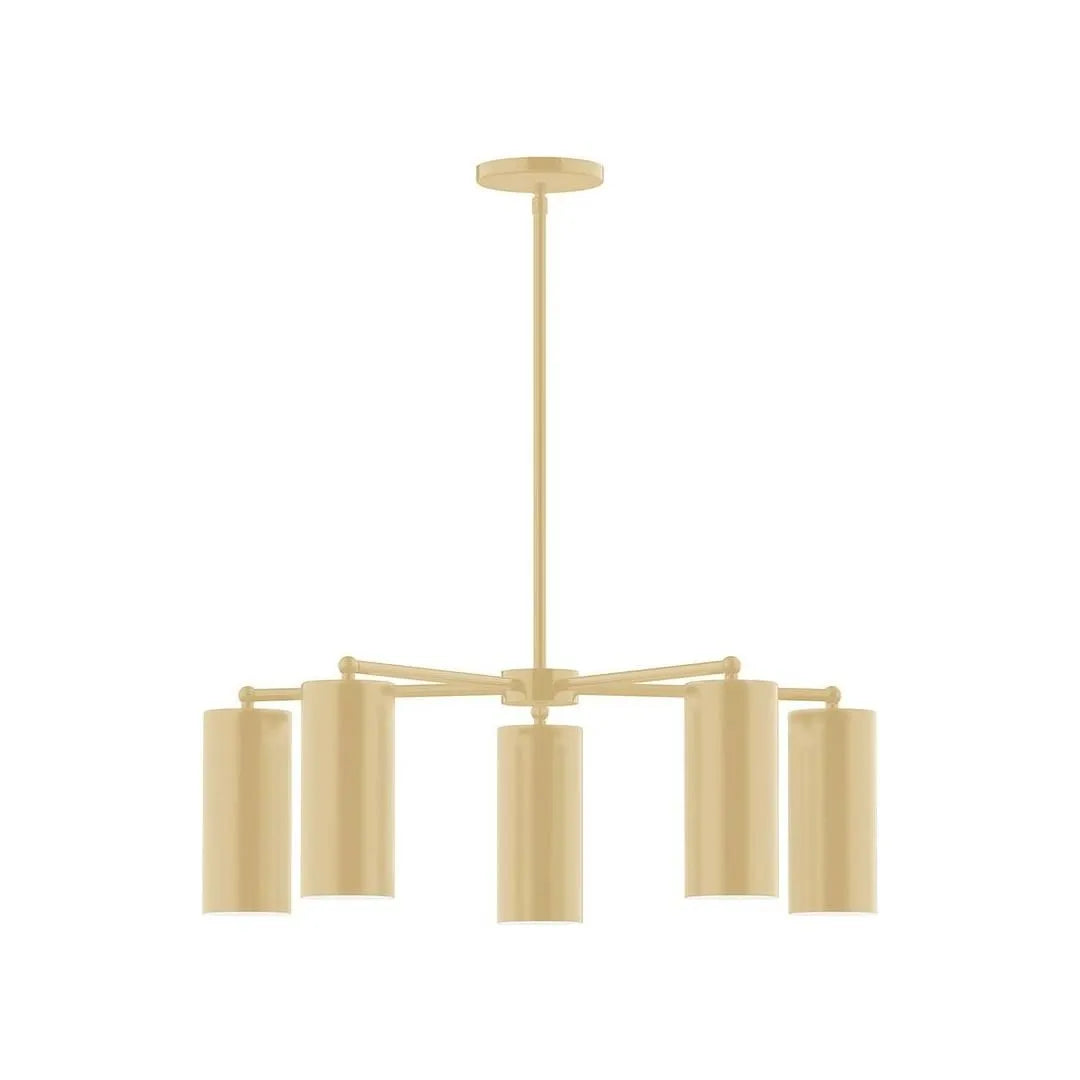 Montclair Light Works - CHC418-17 - Five Light Chandelier - J-Series - Ivory