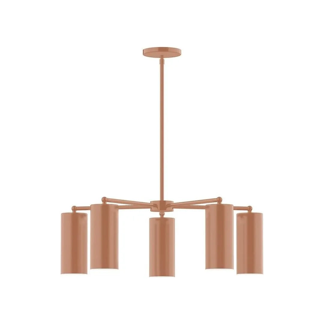 Montclair Light Works - CHC418-19 - Five Light Chandelier - J-Series - Terracotta