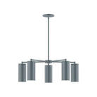 Montclair Light Works - CHC418-40 - Five Light Chandelier - J-Series - Slate Gray