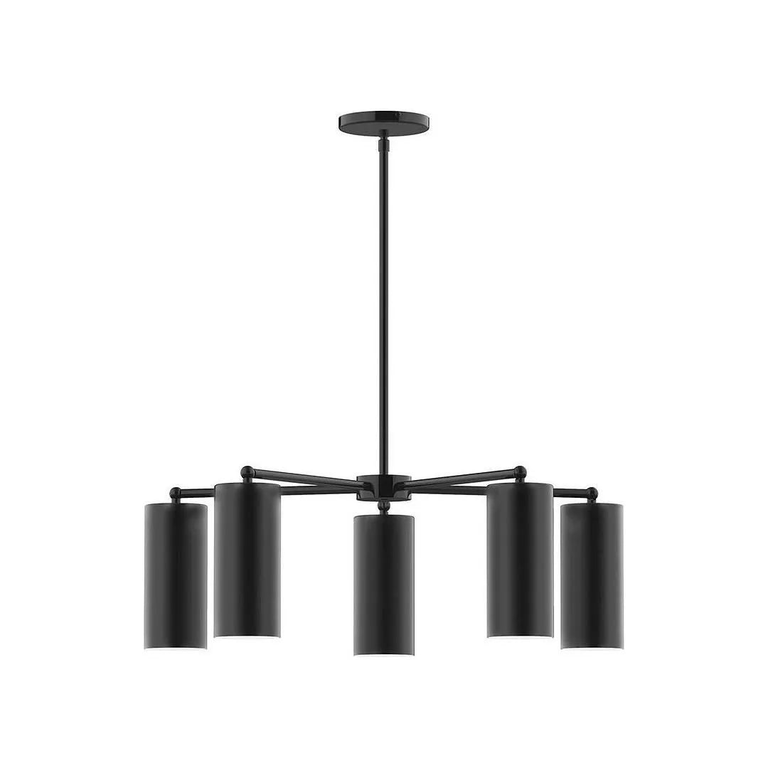 Montclair Light Works - CHC418-41 - Five Light Chandelier - J-Series - Black